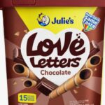 WAFER GULUNG LOVE LETTER STICK  CHOCOLATE TUB 705gm Julie's