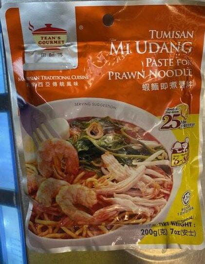 TUMISAN MEE UDANG PASTE FOR PRAWN NOODLE 200gm Tean's Gourmet - Image 1